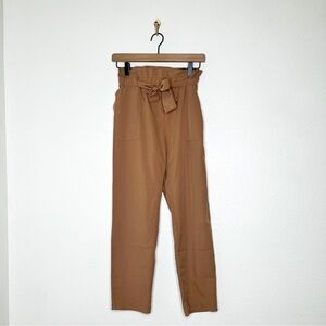 Khaki paper bag tie pants (Sz S/M)